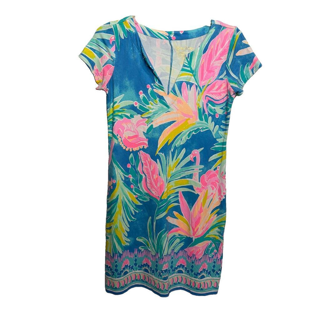 Lilly Pulitzer Sophiletta Dress Women’s XS Bennet Blue Showstopper Print